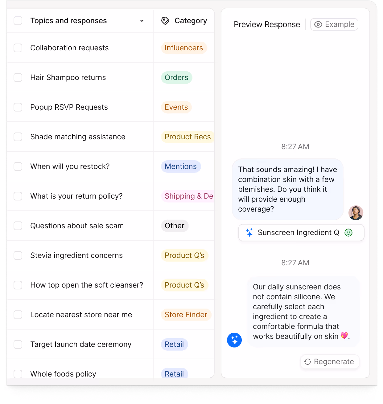 Test interface