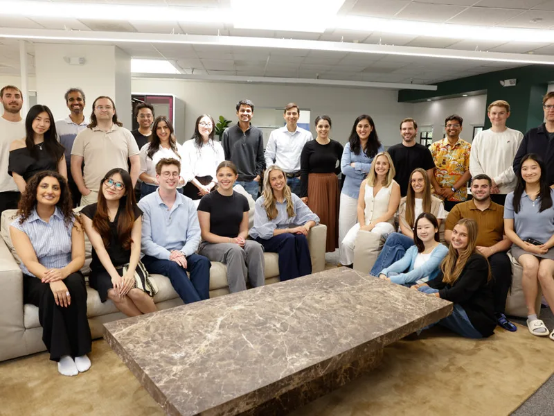 The whole Nectar team on the office couches